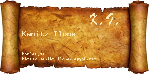 Kanitz Ilona névjegykártya