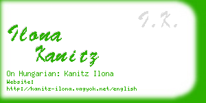 ilona kanitz business card